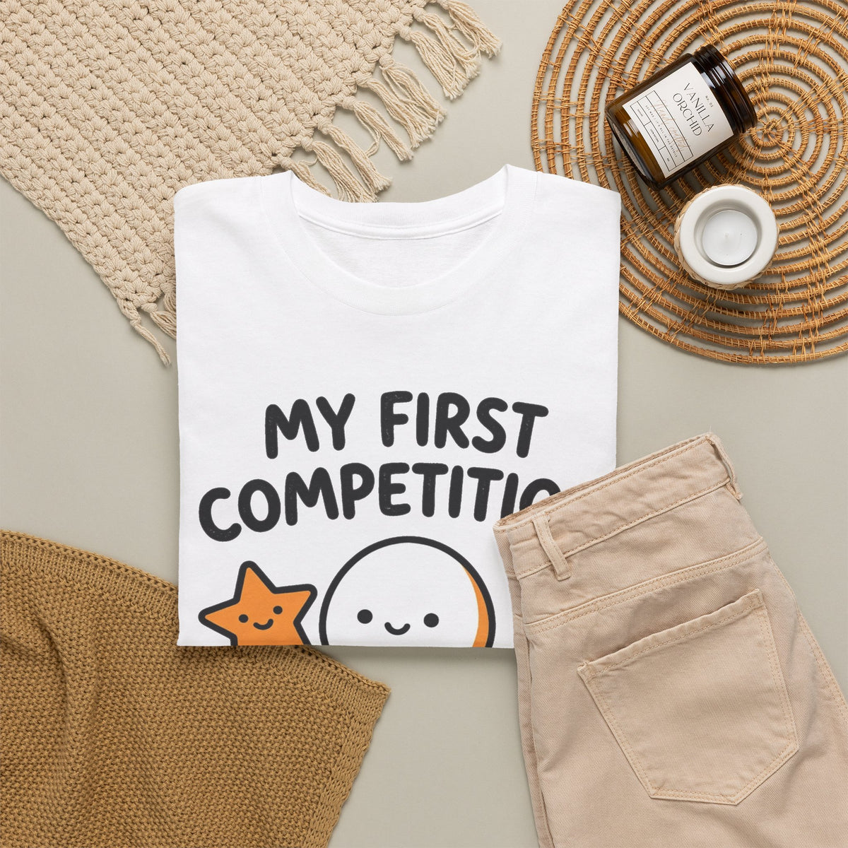 My First Competition Kids T‑Shirt – Cute Champ Podium Design