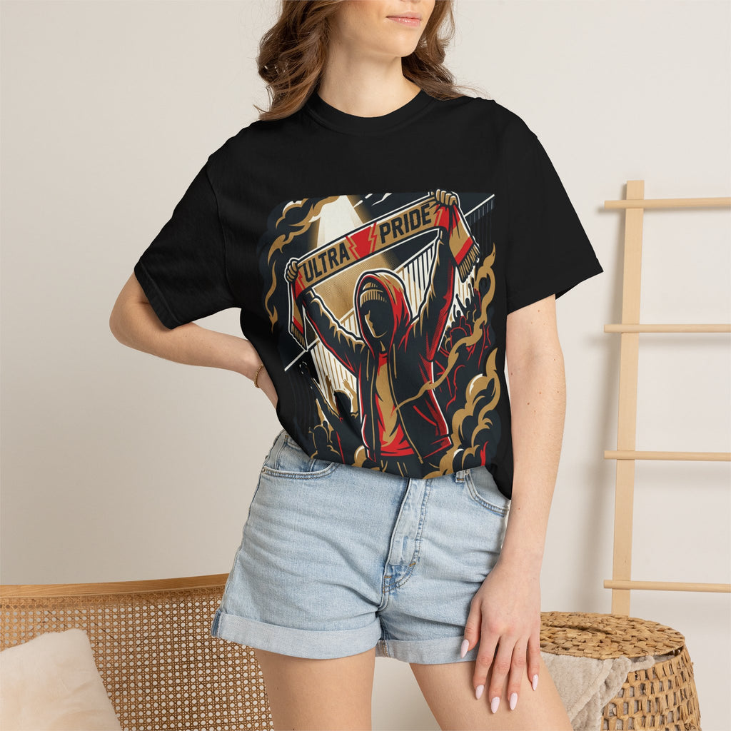 Ultra Pride T-Shirt — Football Ultras Fan Tee with Hooded Supporter Design
