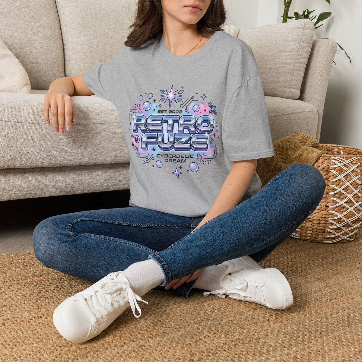 Retro Futuristic T-Shirt — "Retro Evlze" Graphic Tee (Est. 2002)