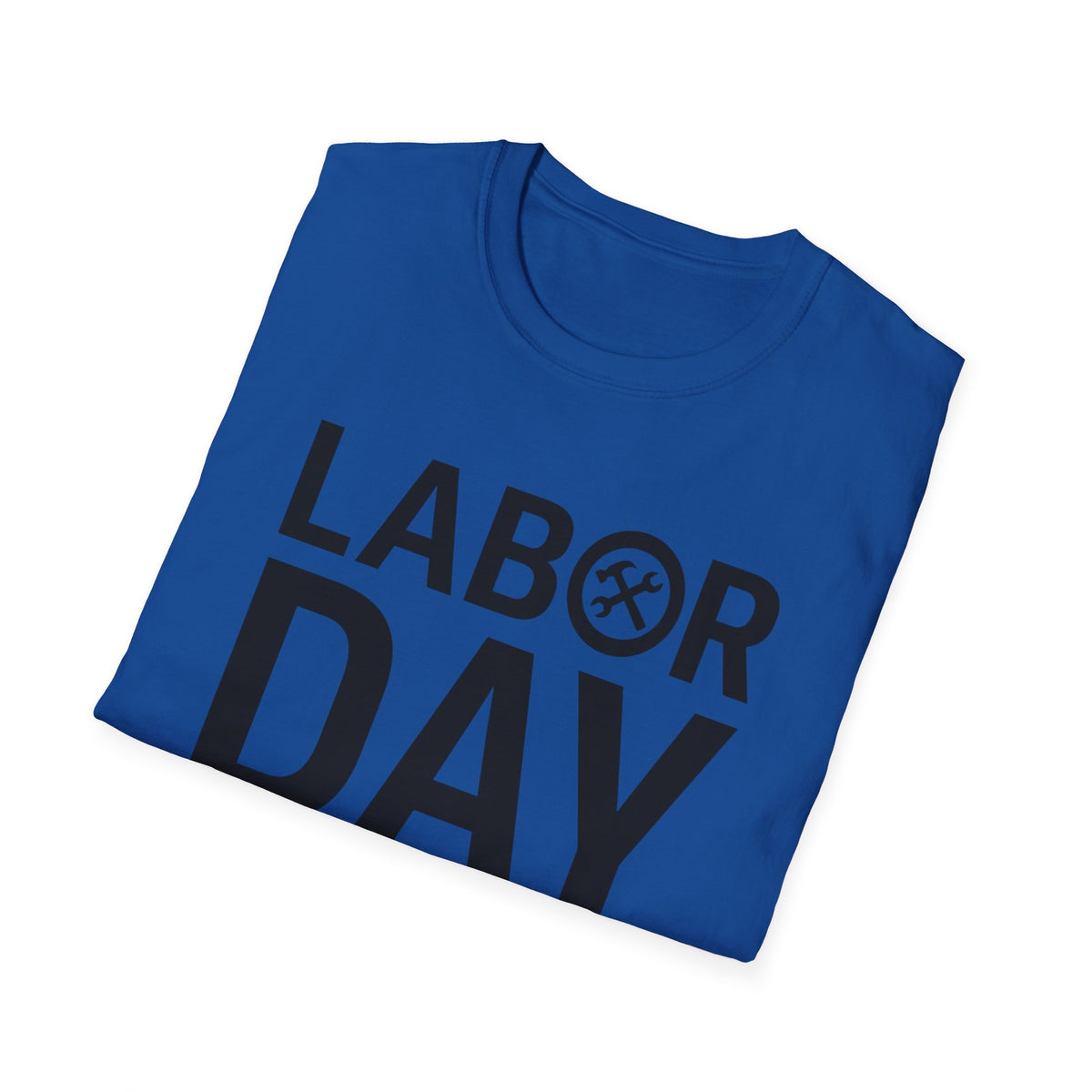 Labor Day Tools Graphic T-Shirt — Bold 'Labor Day' Text with Wrench & Hammer