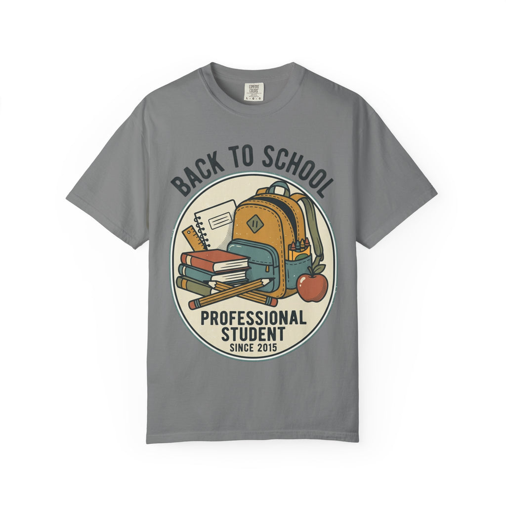 Back to School 'Professional Student' T-Shirt — Backpack & Books Graphic