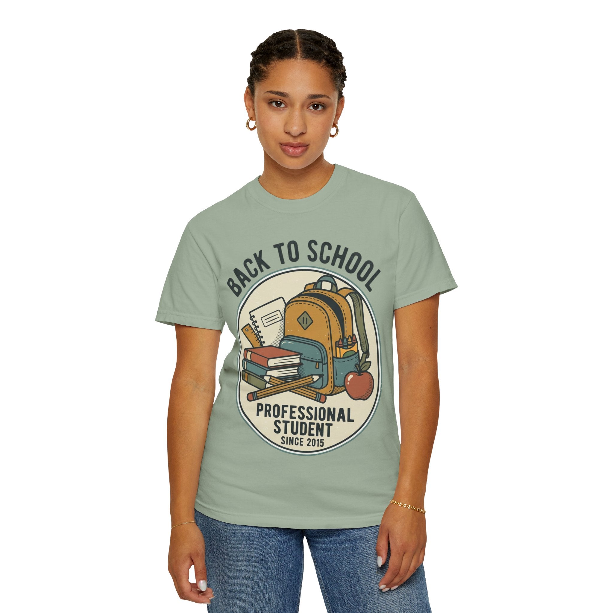 Back to School 'Professional Student' T-Shirt — Backpack & Books Graphic