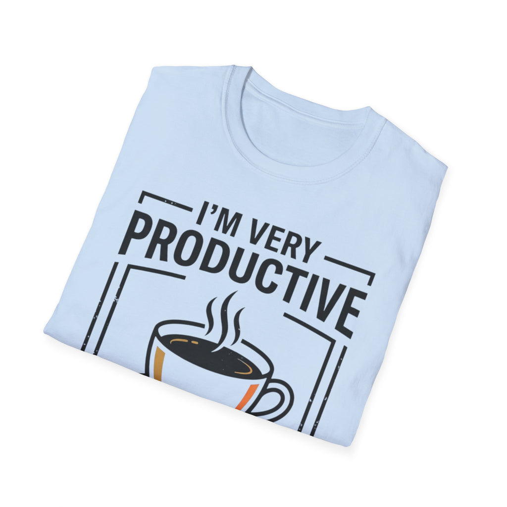 Coffee T-Shirt — "I'm Very Productive After My Coffee... Sometimes"