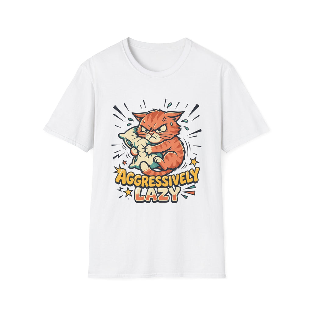 T-Shirt — Aggressively Lazy Cat Graphic Tee