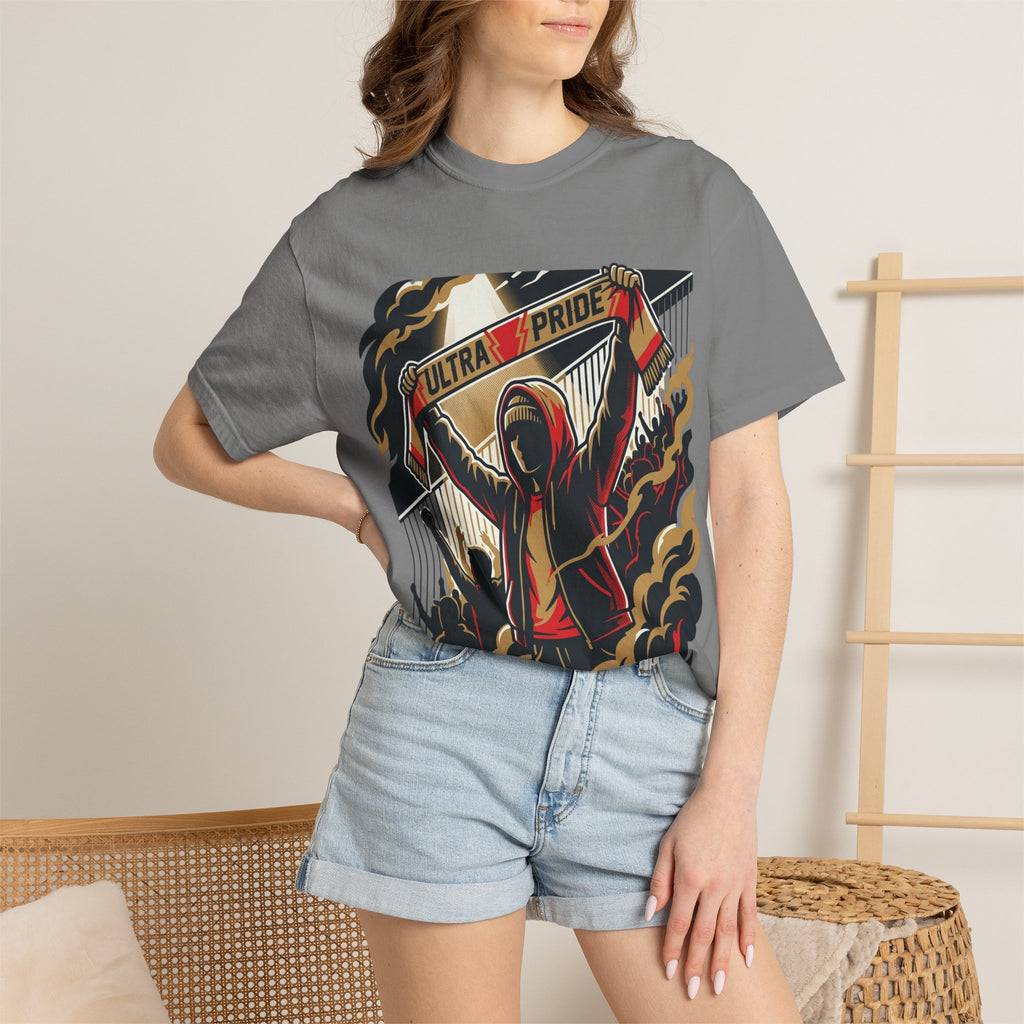 Ultra Pride T-Shirt — Football Ultras Fan Tee with Hooded Supporter Design