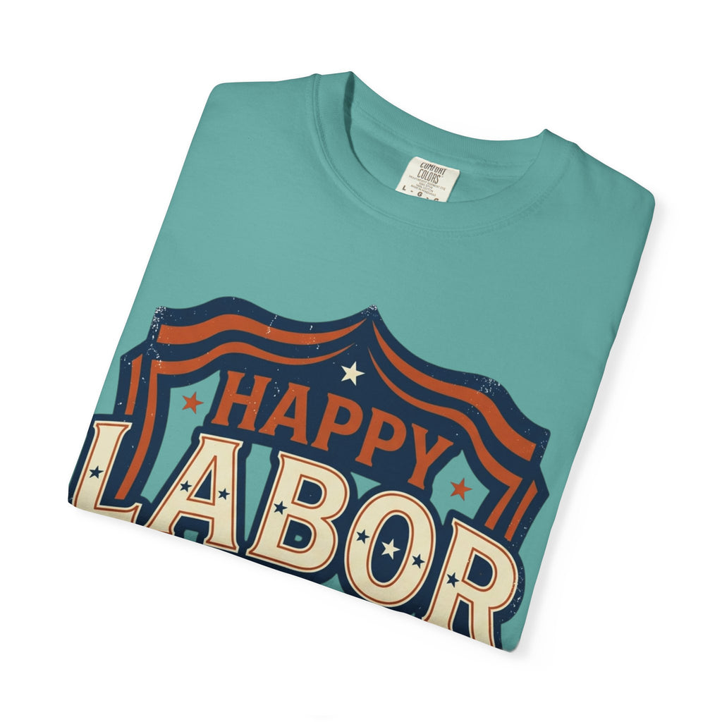 Happy Labor Day 'Celebrate & Honor' Shield Graphic T-Shirt