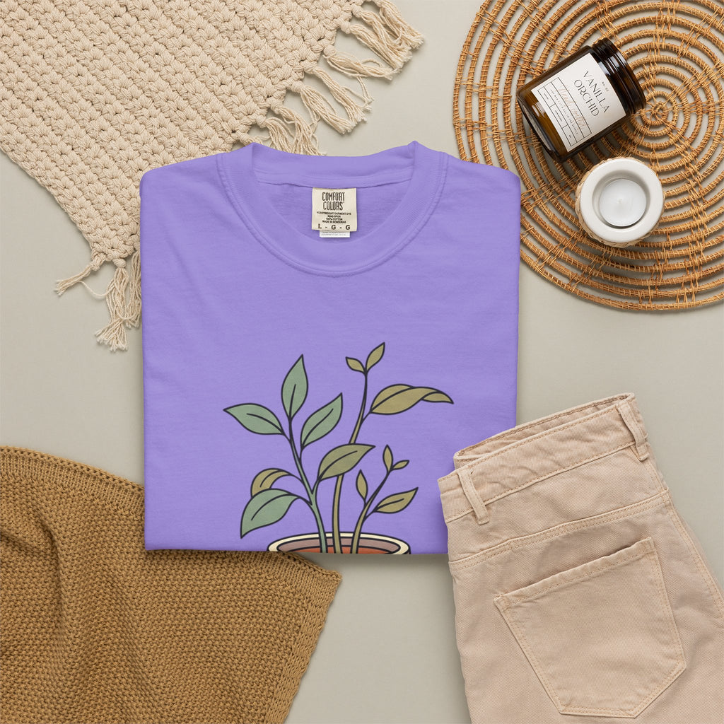 Growing Through It Plant Tee — Self Growth Graphic T-Shirt