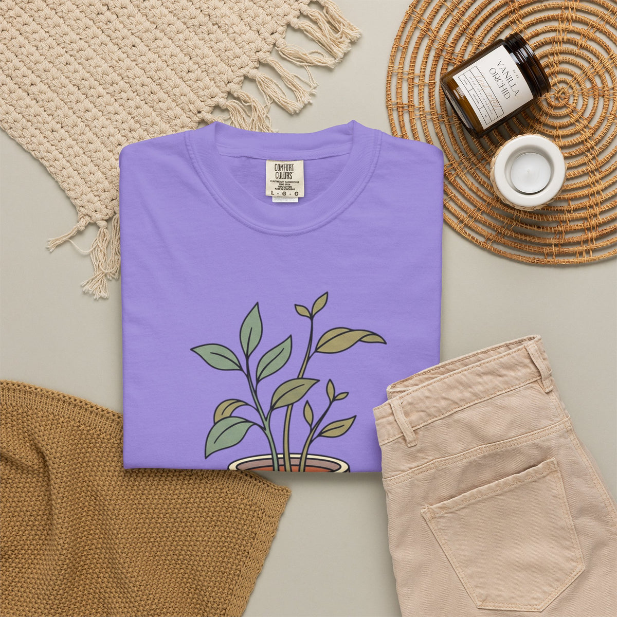 Growing Through It Plant Tee — Self Growth Graphic T-Shirt
