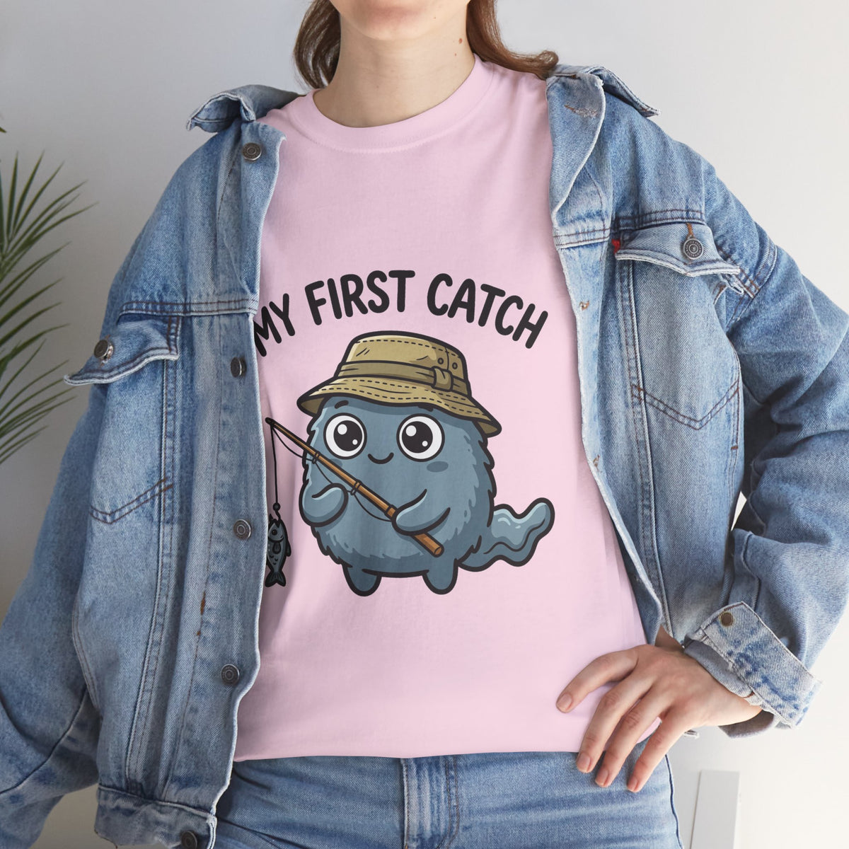 T-Shirt — "My First Catch" Cute Baby Narwhal Fishing Tee