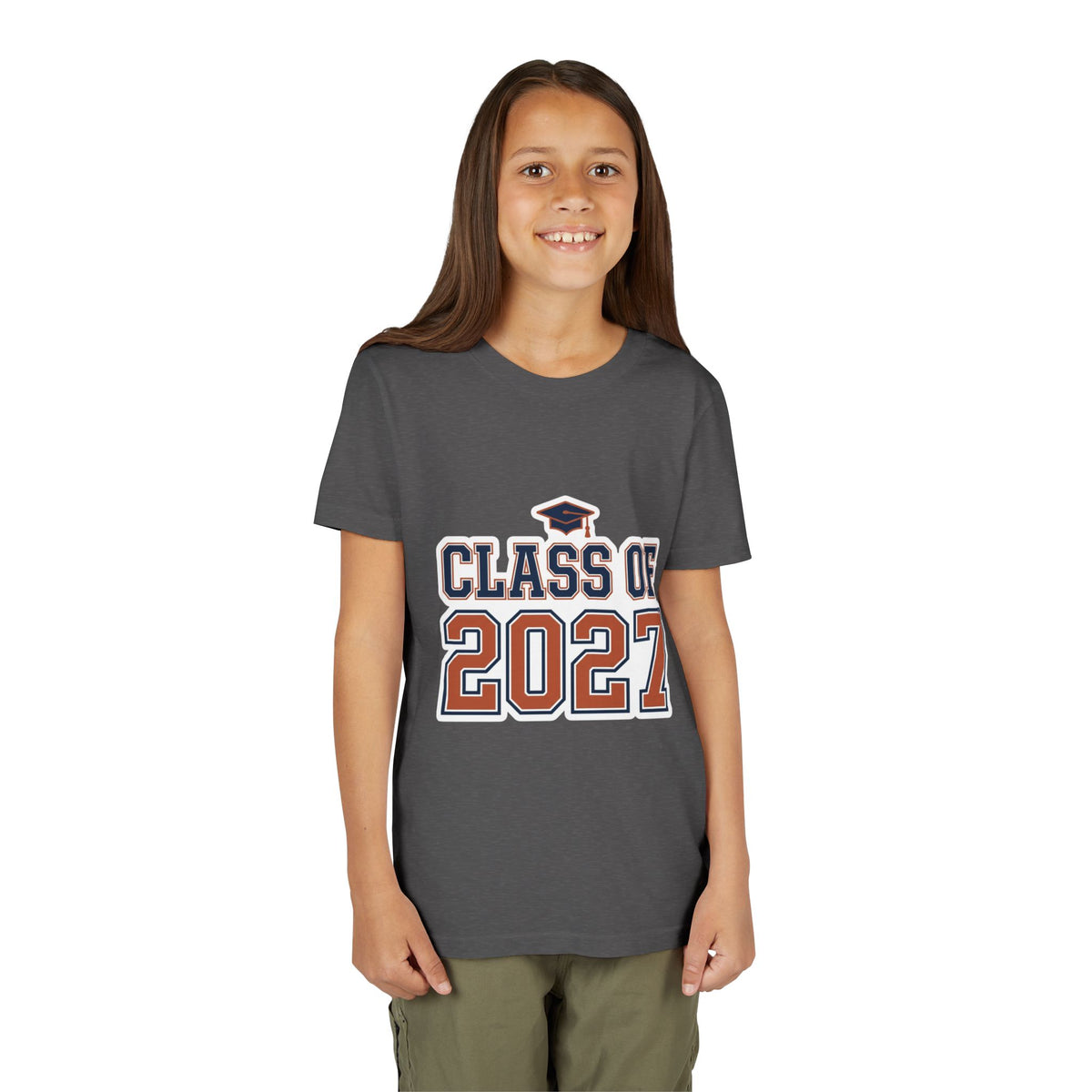 Class of 2027 Graduation Cap Kids Tee