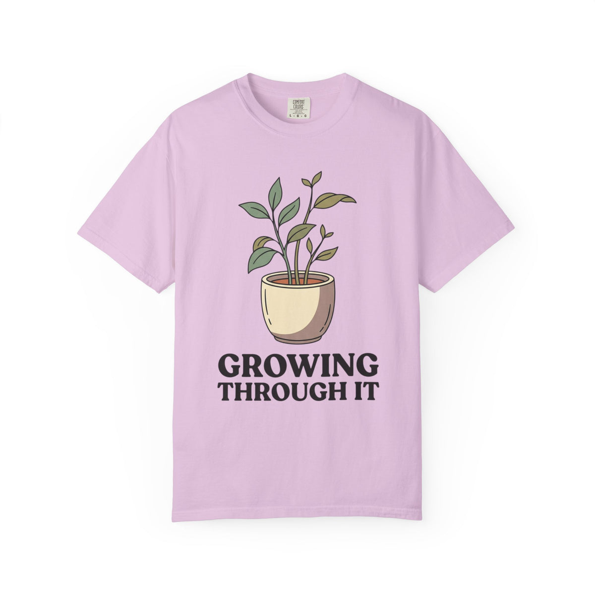 Growing Through It Plant Tee — Self Growth Graphic T-Shirt