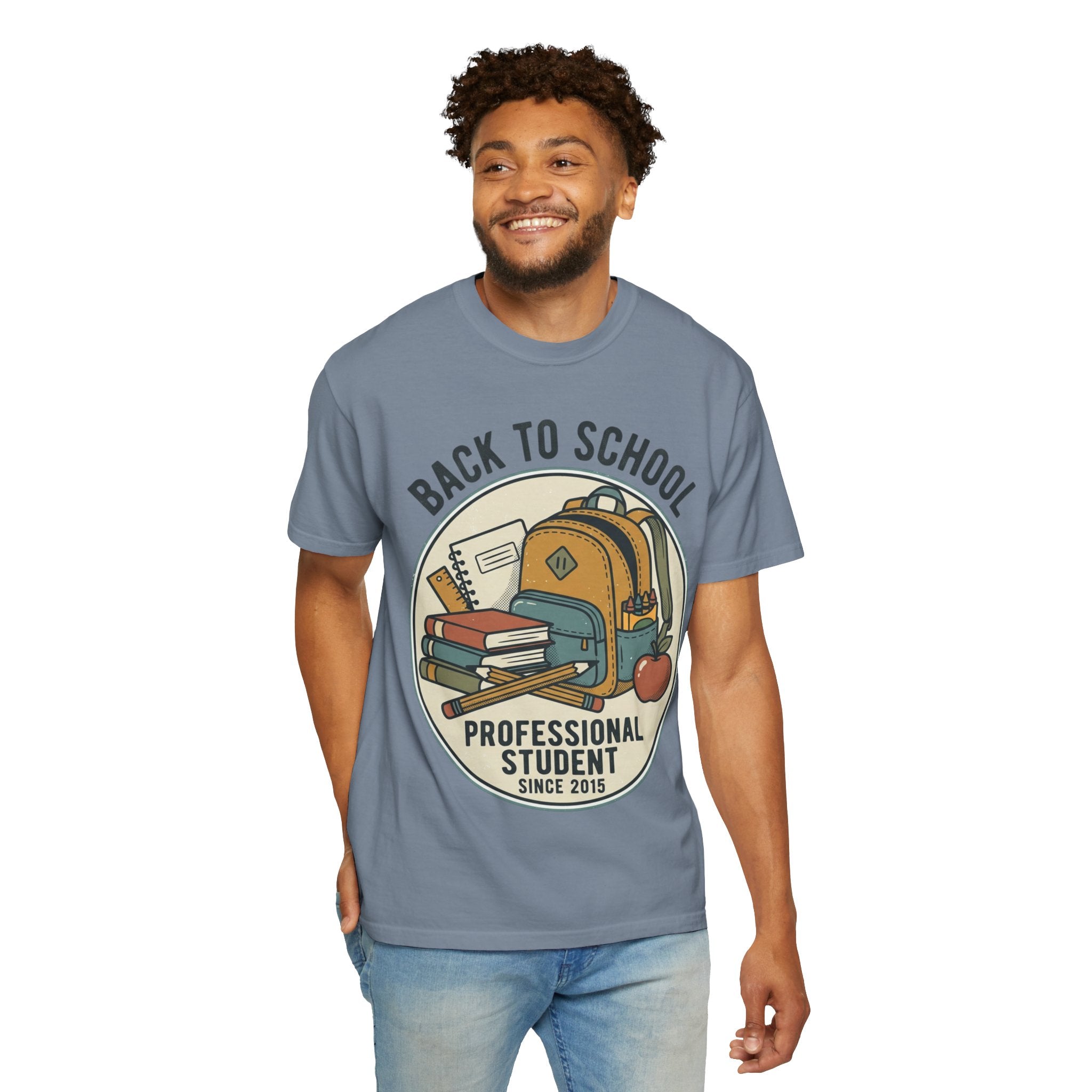 Back to School 'Professional Student' T-Shirt — Backpack & Books Graphic