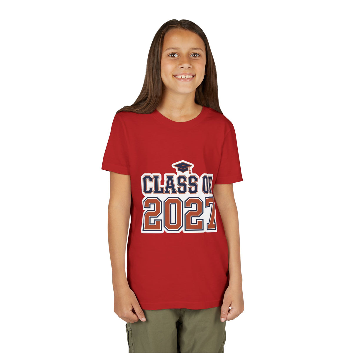 Class of 2027 Graduation Cap Kids Tee