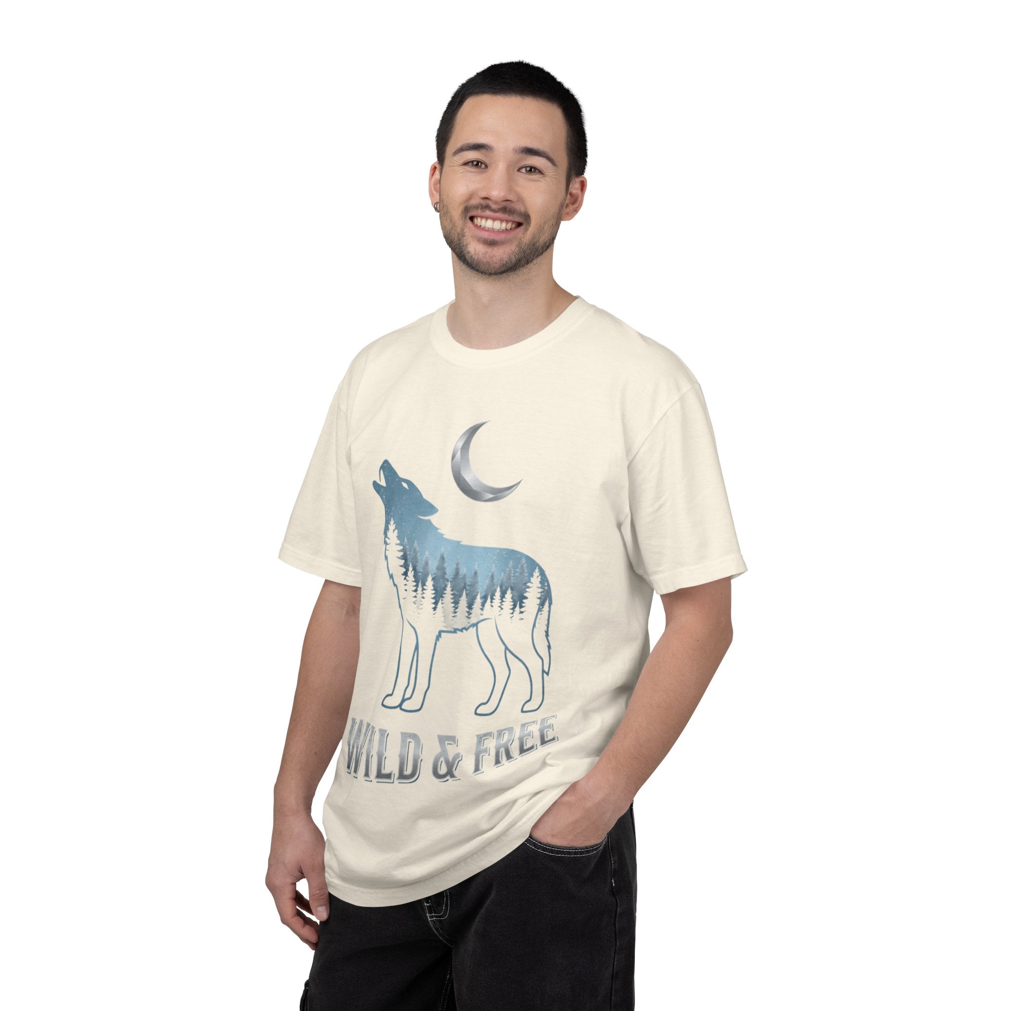 Wild & Free Wolf T-Shirt — Moonlit Woodland Graphic Tee