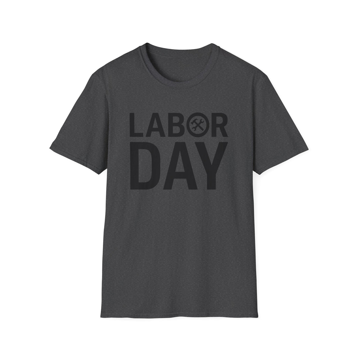 Labor Day Tools Graphic T-Shirt — Bold 'Labor Day' Text with Wrench & Hammer