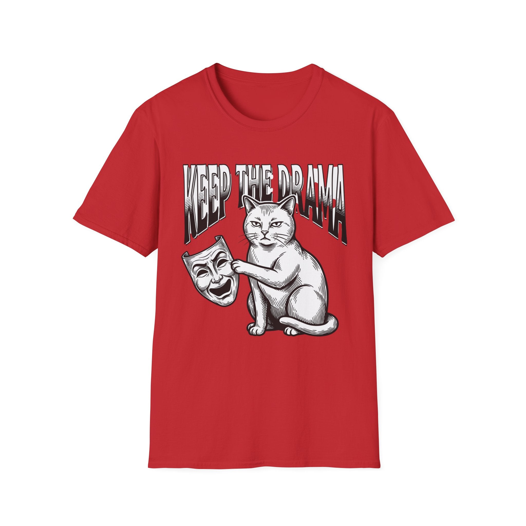 Keep the Drama Cat T-Shirt — Funny Cat Graphic Tee with 'Keep The Drama' Slogan