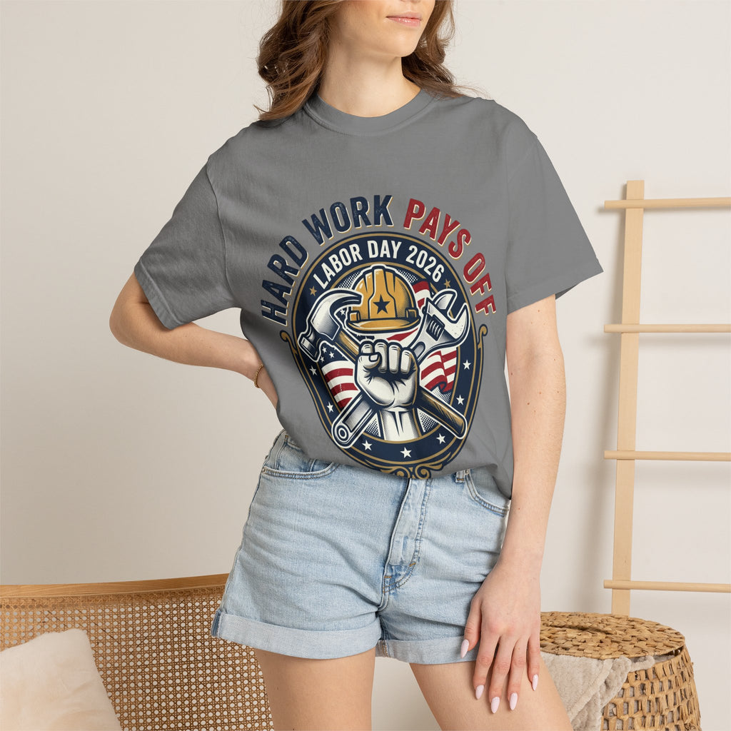 Labor Day 'Hard Work Pays Off' Graphic T-Shirt