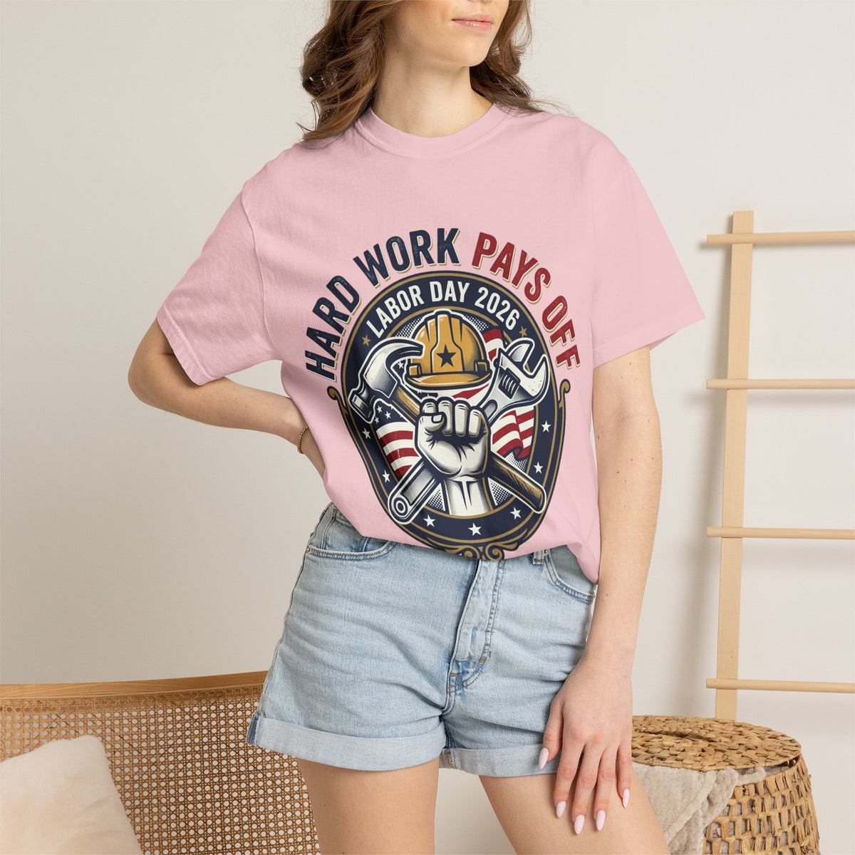 Labor Day 'Hard Work Pays Off' Graphic T-Shirt