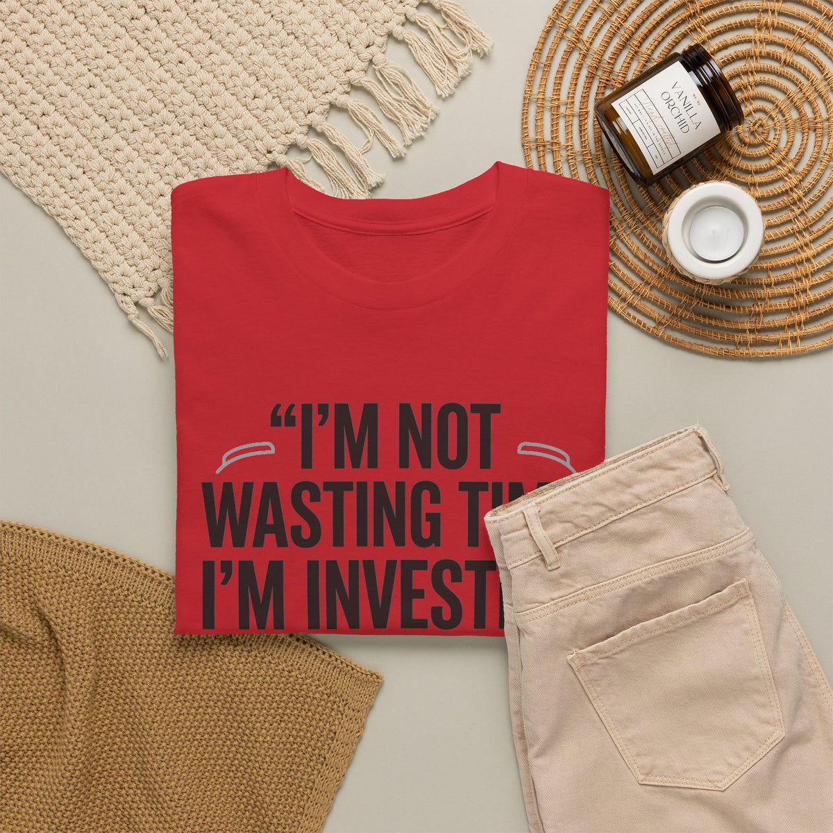 Gaming Tee - "I'm Not Wasting Time, I'm Investing In My Skills" Motivational Gamer T-Shirt