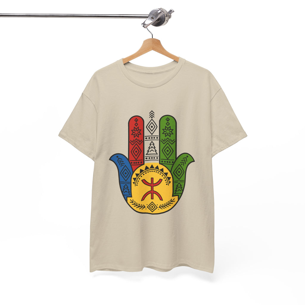Hamsa Hand T-Shirt — Colorful Ethiopian Symbol Protection Tee