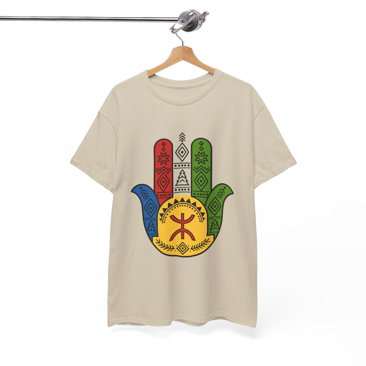 Hamsa Hand T-Shirt — Colorful Ethiopian Symbol Protection Tee
