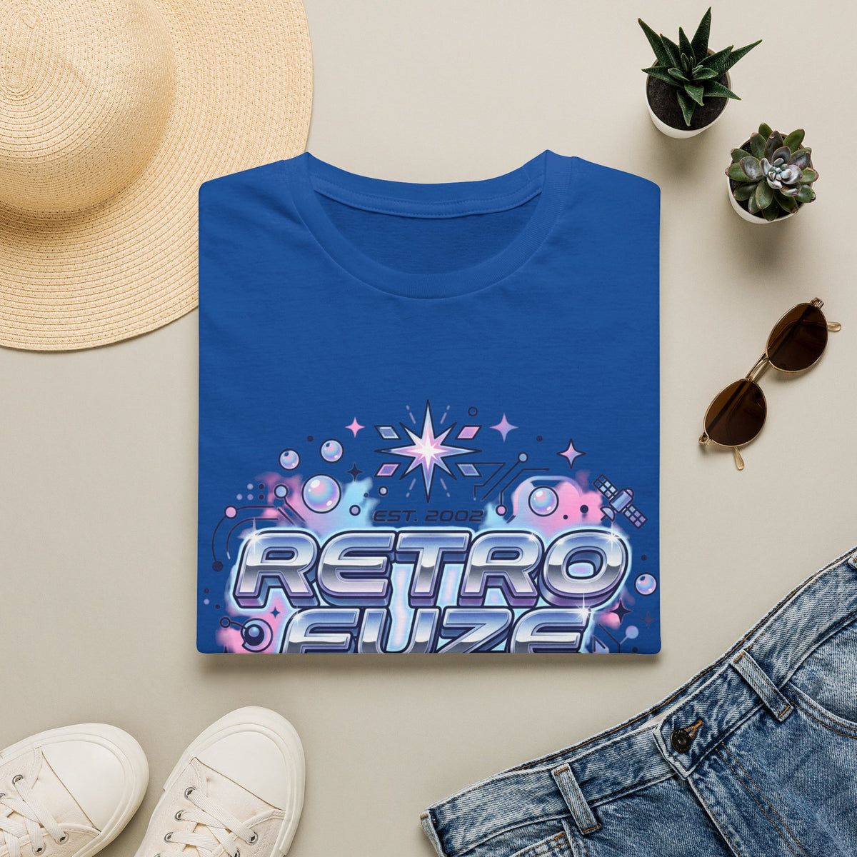 Retro Futuristic T-Shirt — "Retro Evlze" Graphic Tee (Est. 2002)