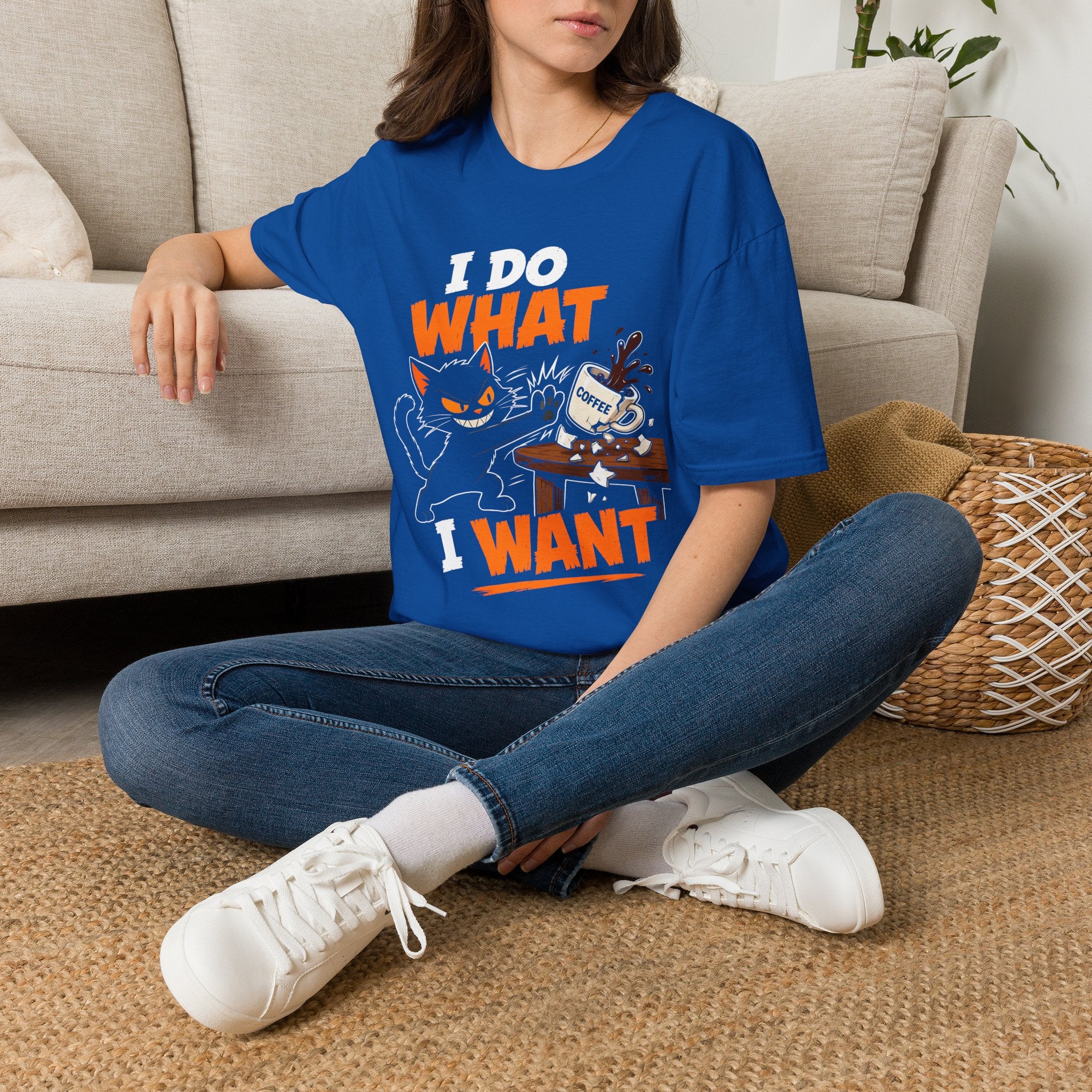I Do What I Want Cat T-Shirt — Funny Coffee Lover Graphic Tee