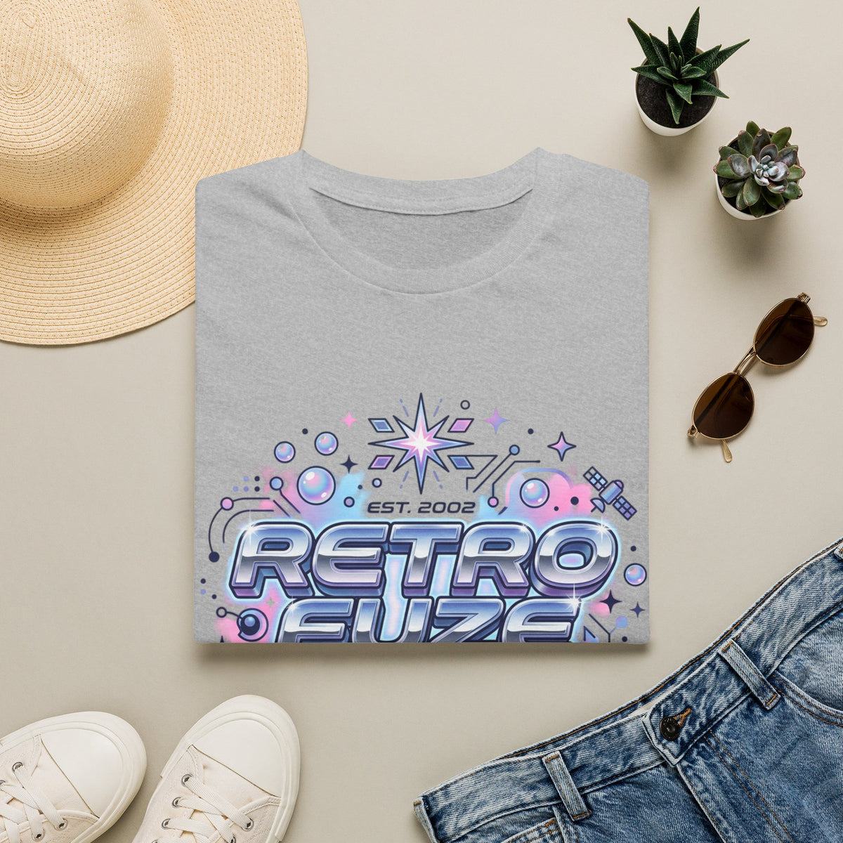 Retro Futuristic T-Shirt — "Retro Evlze" Graphic Tee (Est. 2002)