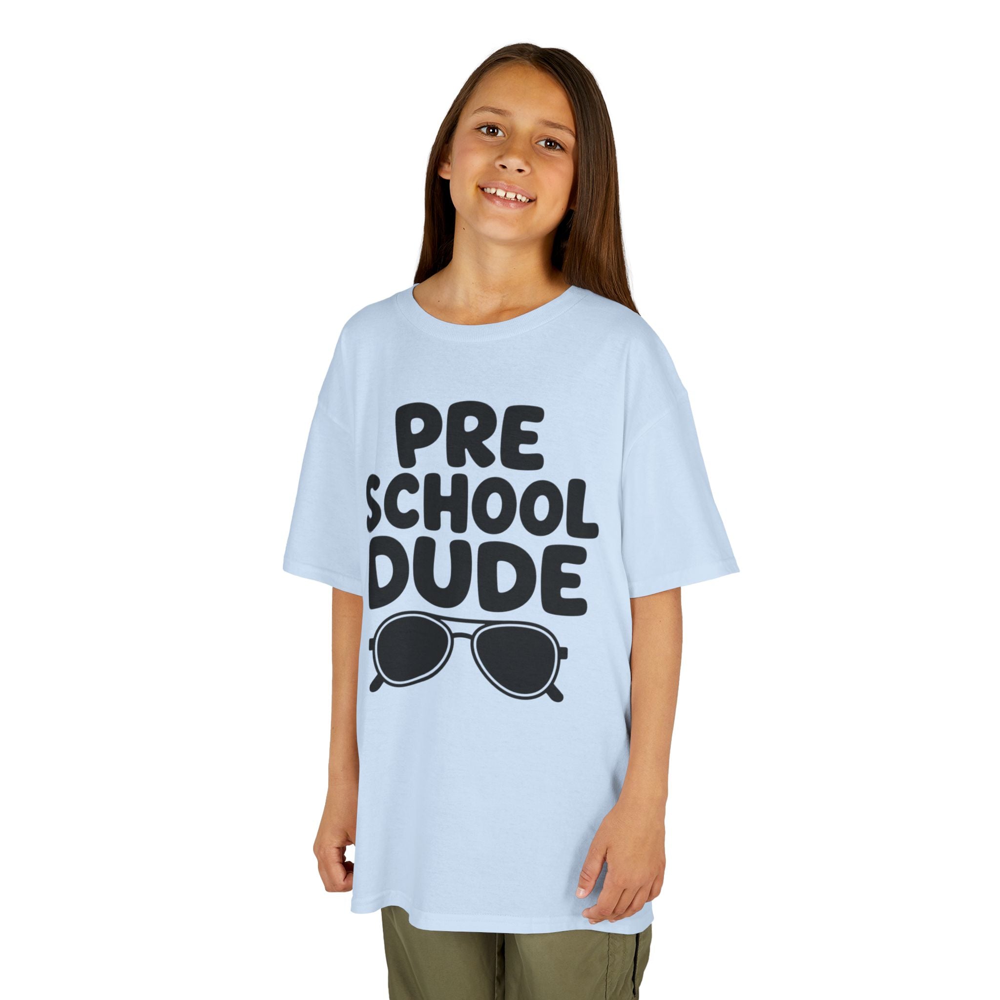 Preschool Dude Kids T‑Shirt — 'Preschool Dude' Sunglasses Graphic Tee for Boys