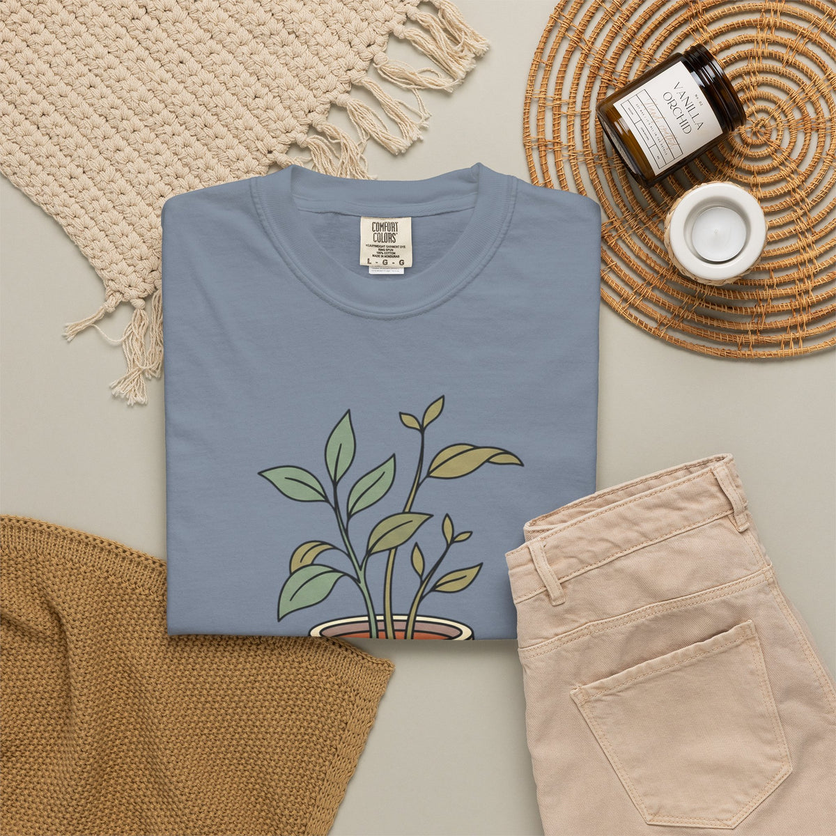 Growing Through It Plant Tee — Self Growth Graphic T-Shirt