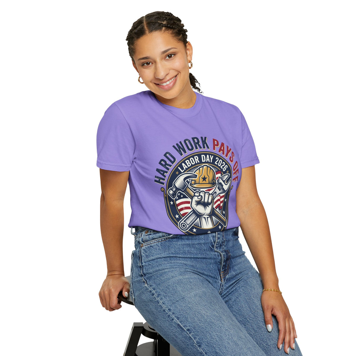 Labor Day 'Hard Work Pays Off' Graphic T-Shirt