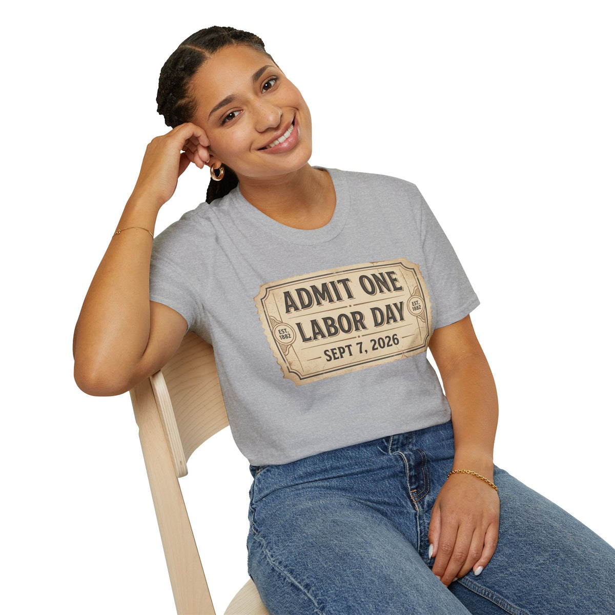 Labor Day 'Admit One' Ticket T-Shirt — Sept 7, 2026 Celebration Tee