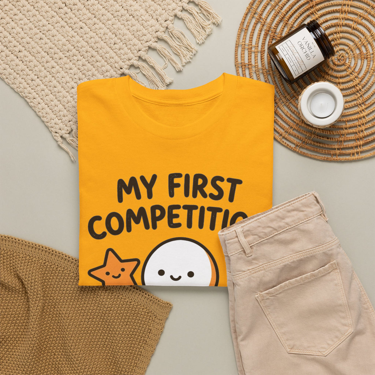 My First Competition Kids T‑Shirt – Cute Champ Podium Design