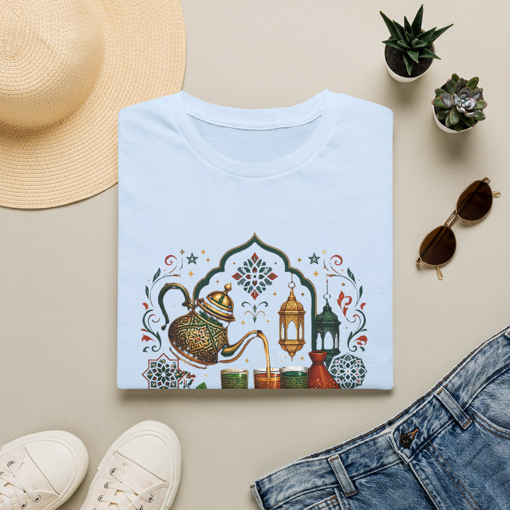 Mint Tea Moroccan Soul T-Shirt — Moroccan Tea Pot & Lantern Graphic