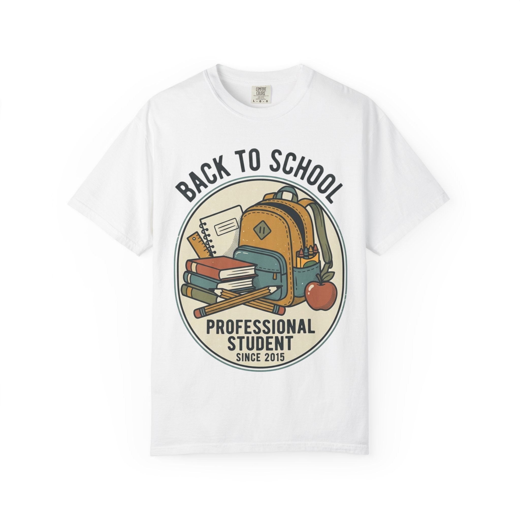 Back to School 'Professional Student' T-Shirt — Backpack & Books Graphic