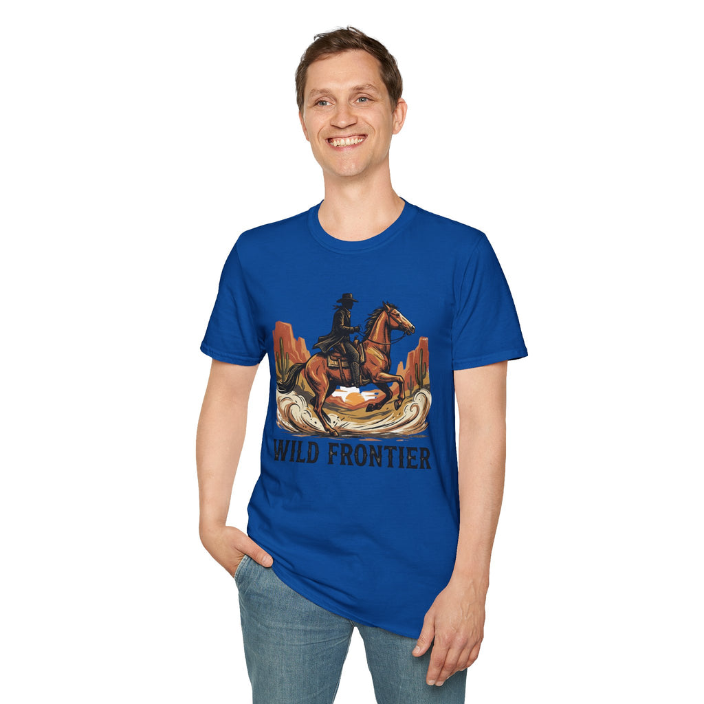 Wild Frontier Cowboy T-Shirt — Western Rider Graphic Tee