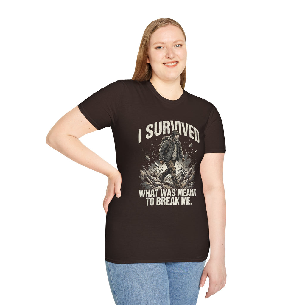 T-Shirt — "I Survived What Was Meant To Break Me" Resilience Graphic Tee