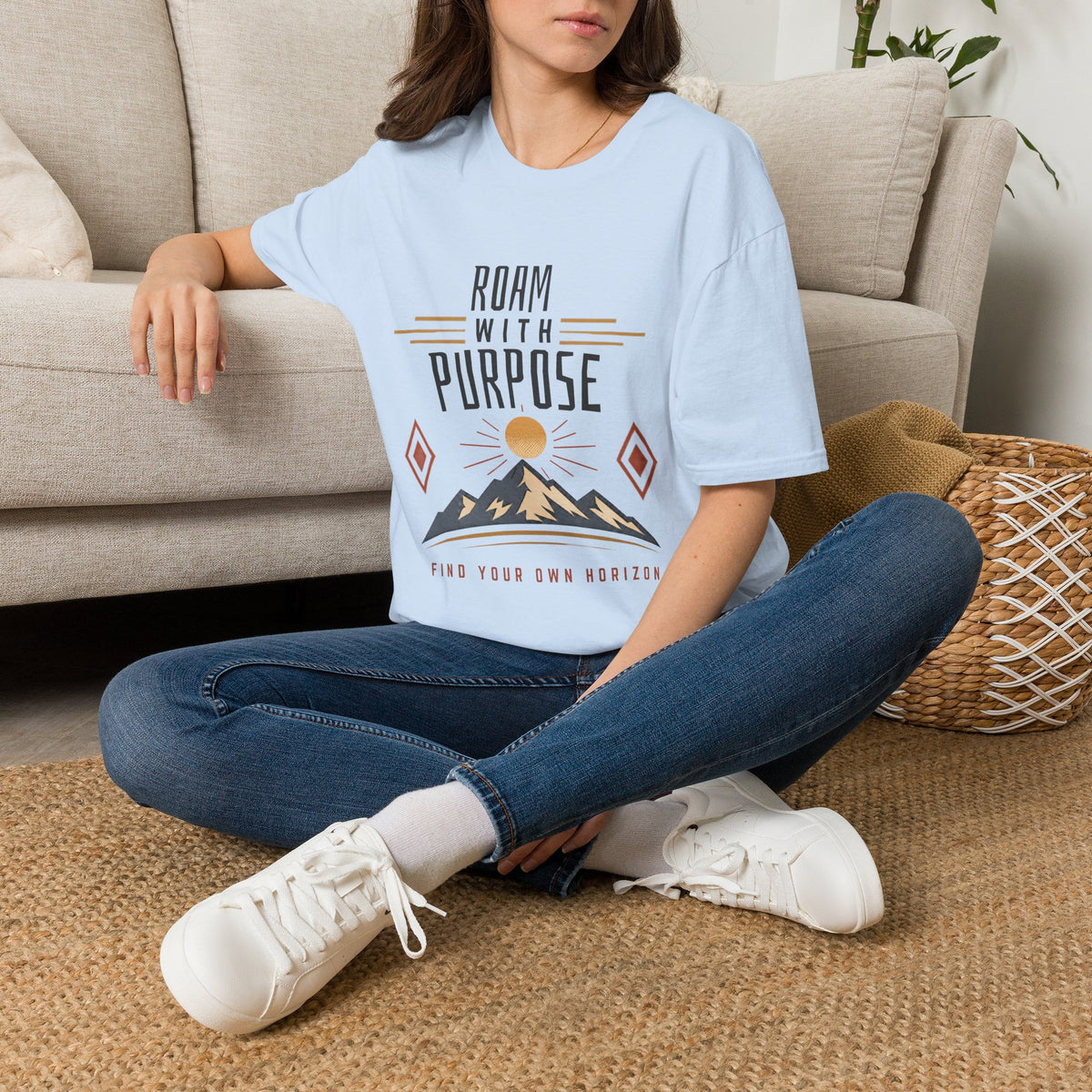 Roam With Purpose T-Shirt — Adventure Mountain Graphic Tee