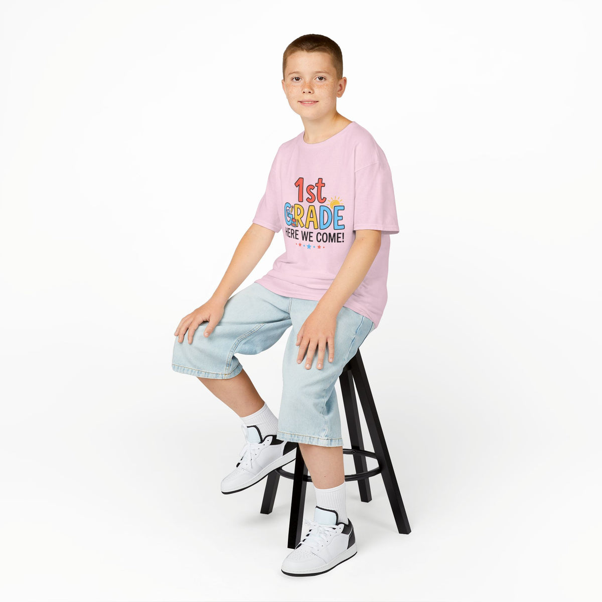 1st Grade Here We Come Kids T-Shirt — Back to School Shirt for Boys & Girls