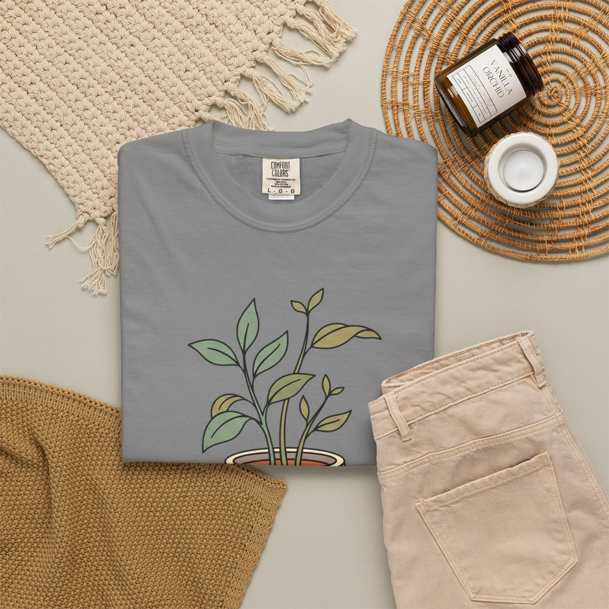 Growing Through It Plant Tee — Self Growth Graphic T-Shirt