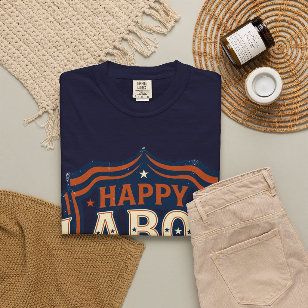 Happy Labor Day 'Celebrate & Honor' Shield Graphic T-Shirt