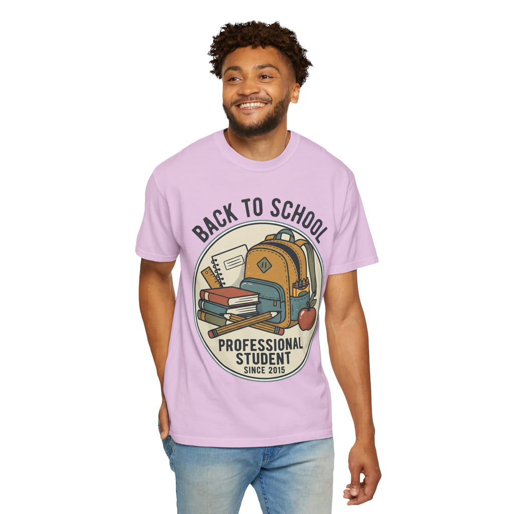 Back to School 'Professional Student' T-Shirt — Backpack & Books Graphic