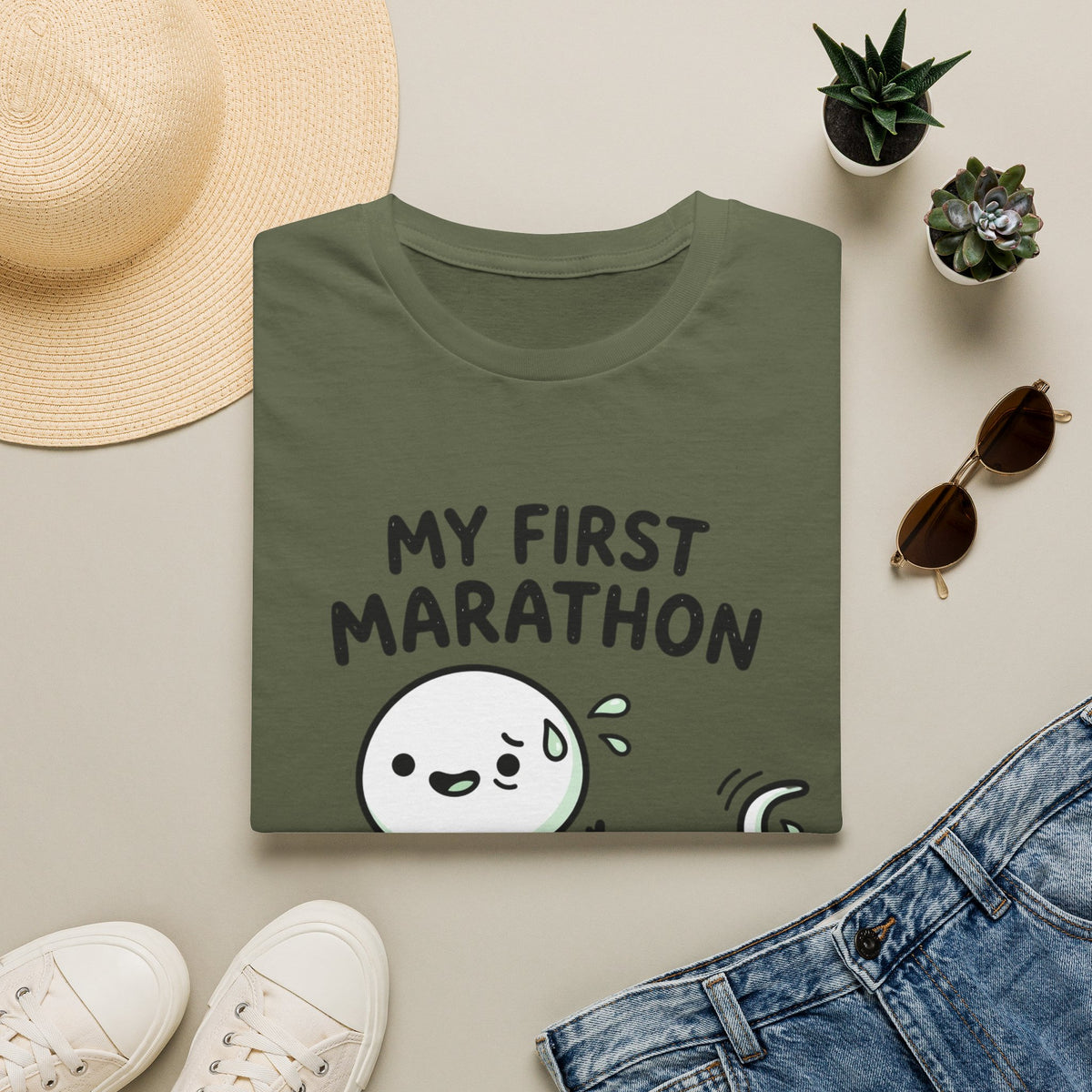 My First Marathon T-Shirt — Cute Beginner Runner Tee