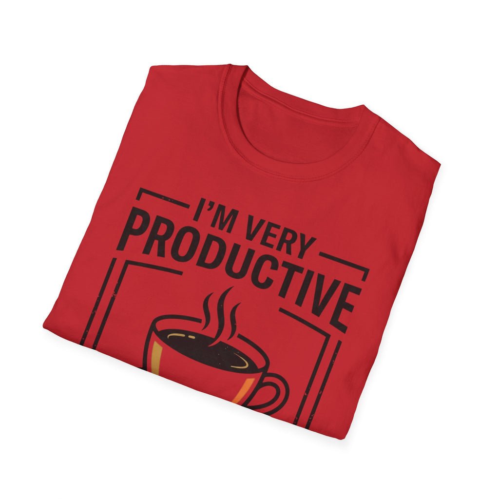 Coffee T-Shirt — "I'm Very Productive After My Coffee... Sometimes"