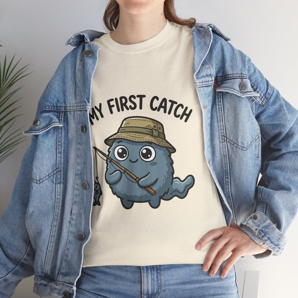 T-Shirt — "My First Catch" Cute Baby Narwhal Fishing Tee