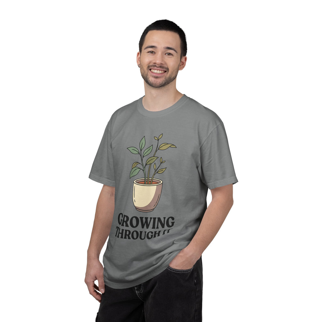 Growing Through It Plant Tee — Self Growth Graphic T-Shirt