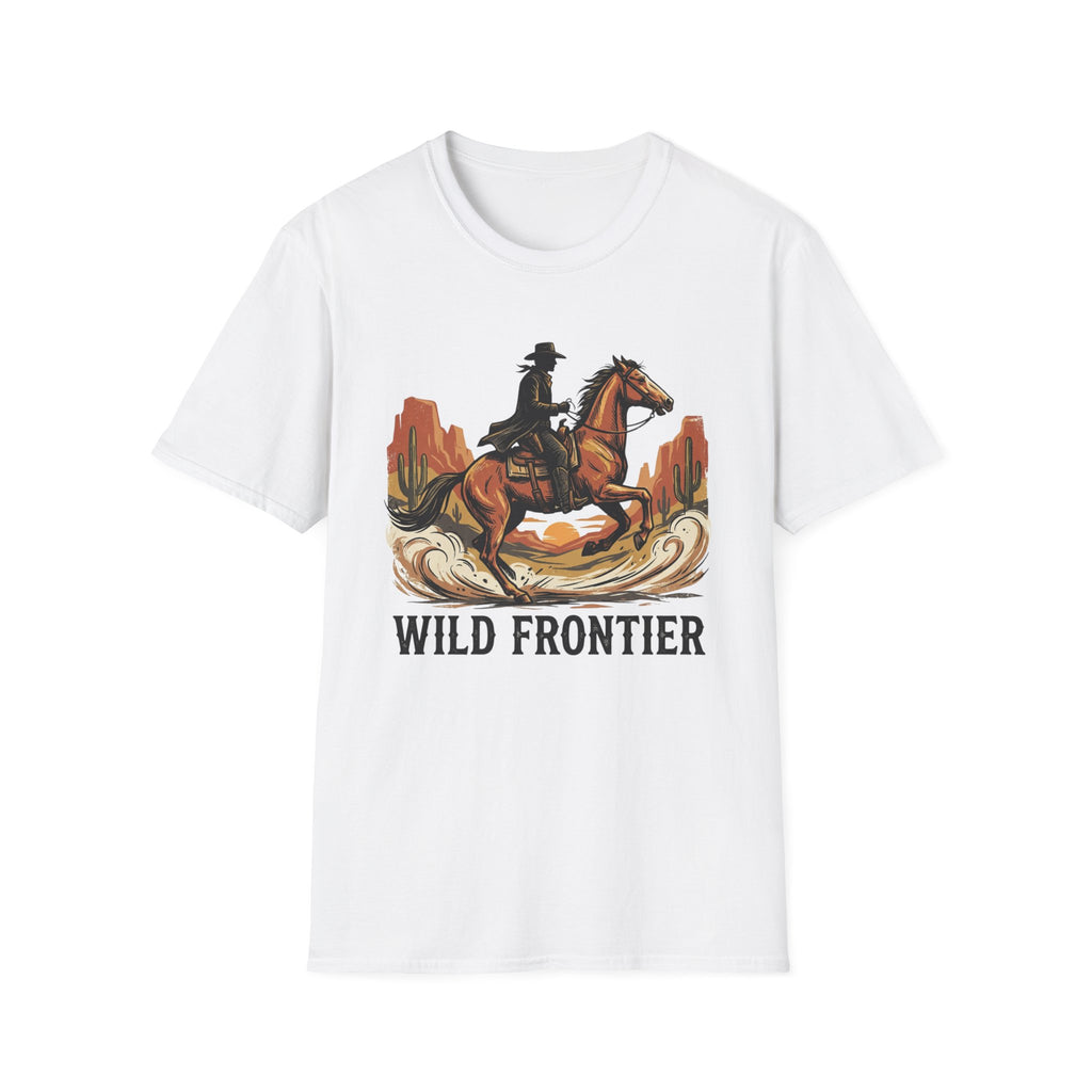 Wild Frontier Cowboy T-Shirt — Western Rider Graphic Tee