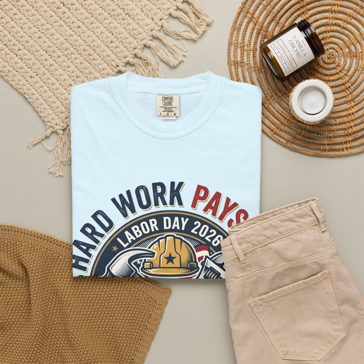 Labor Day 'Hard Work Pays Off' Graphic T-Shirt