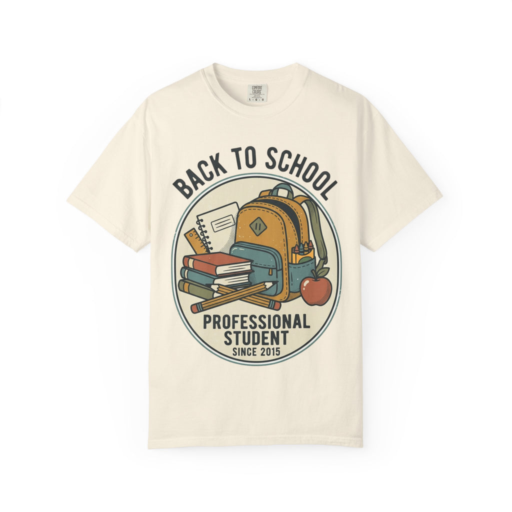 Back to School 'Professional Student' T-Shirt — Backpack & Books Graphic