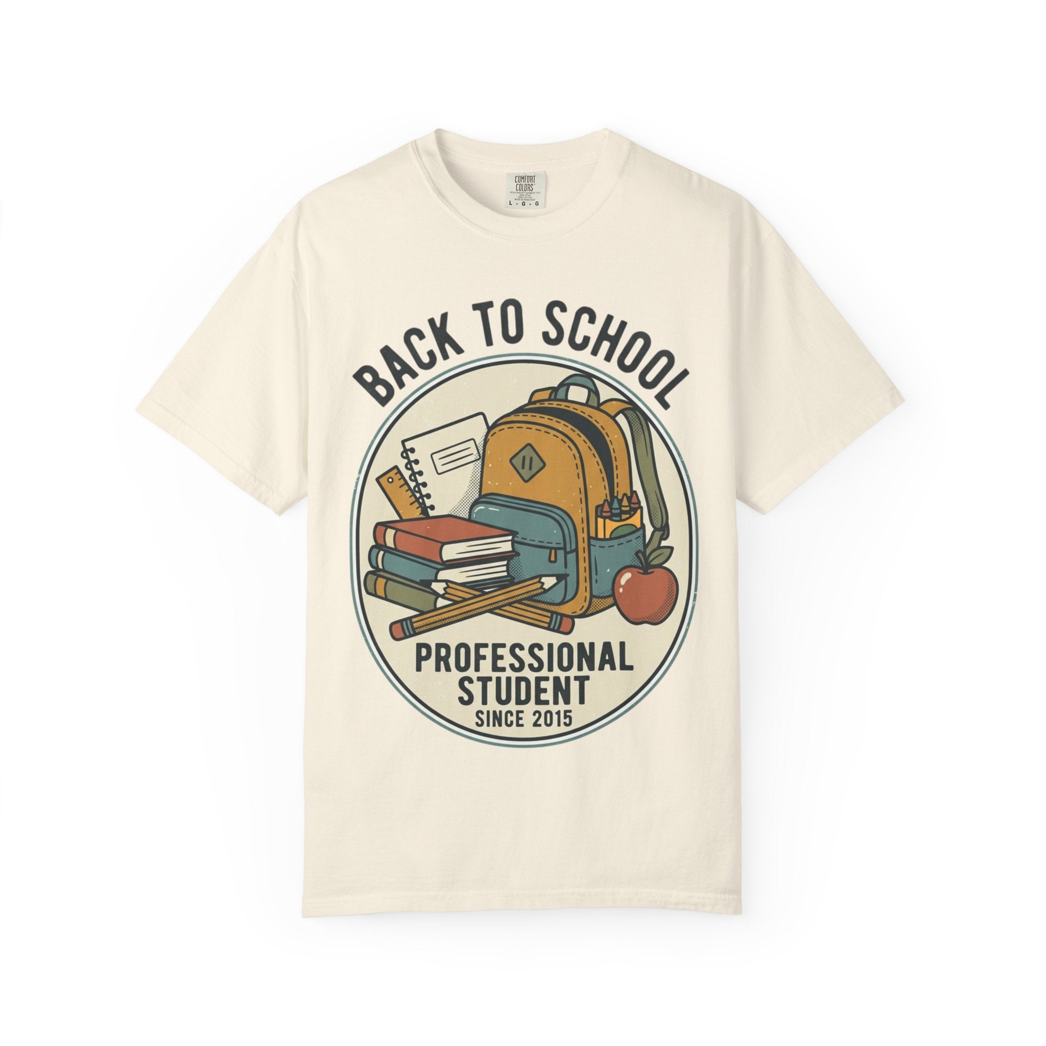 Back to School 'Professional Student' T-Shirt — Backpack & Books Graphic